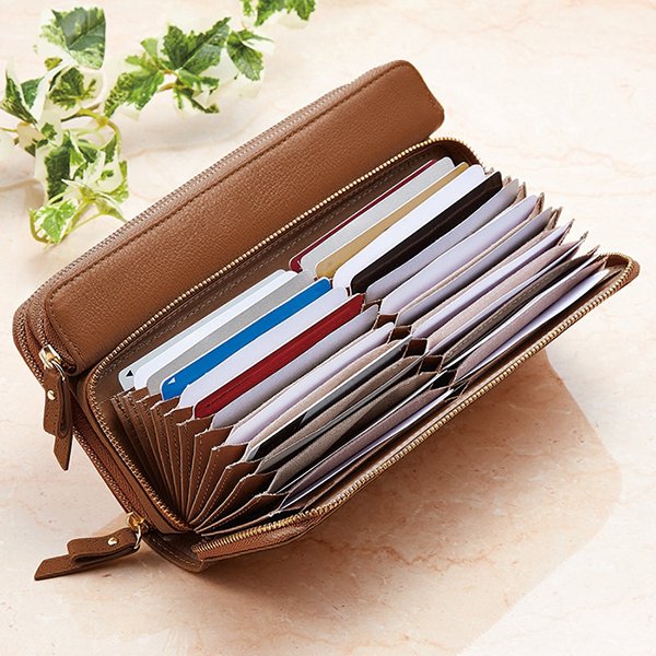 Brenice Femmes 24 Porte-Cartes Portefeuille Long Sac à Main Porte-Monnaie Sac à Main