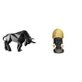 thumbnail image 1 of Estatua moderna de resina de un toro y una mujer africana. Figura coleccionable abstracta. Adorno creativo para la entrada, mesa, escritorio, estante,, 1 of 8