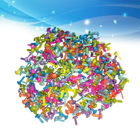 MERRYHAPY Round Mini Brads For Scrapbooking 100Pcs