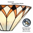 thumbnail image 3 of Tiffany Style Wall Sconce Stained Glass Flush Wall Light Fixture for Bedroom Hallway Staircase, 3 of 7