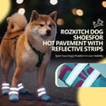 thumbnail image 6 of ROZKITCH 4PCS Dog Boots,Anti-Slip Adjustable Small Dog Shoes for Hot Pavement Hardwood Floors Winter Snow Hiking with Reflective Straps,BluePink,#3, 6 of 9