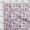 thumbnail image 2 of oneOone Silk Tabby Fuschia Pink Fabric Valentine Heart Sewing Craft Projects Fabric Prints By Yard 42 Inch Wide, 2 of 4