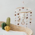 thumbnail image 2 of Baby Crib Mobile-Bunny Mobile Handmade Wooden Baby Mobile for Crib with Colorful Cotton Felt Ball Baby Mobile Bassinet Mobile Hanging Toy Mobile for Baby Nursery Decoration Bed Bell Only (White), 2 of 9