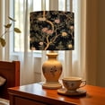 thumbnail image 6 of Linen Drum Lampshades Golden Floral Branch Blossoms Dark Elegant Botanical Art 13"x13"x10" Light Shade for Table Lamps Floor Lamp Shades Lampshade Replacement Assembly Required, 6 of 8