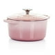 thumbnail image 1 of Horno holandés Crock-Pot de hierro fundido esmaltado artesanal, 3 litros, rosa rubor, 1 of 9
