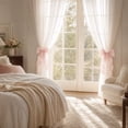 thumbnail image 6 of Pink Lace Bow Curtain Tieback 1 Pack Decorative Sheer Organza Curtain Holder For Home Bedroom Living Room Window Decor, 6 of 8