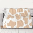 thumbnail image 5 of YFYANG Lightweight Warm Flannel Blanket, Brown Cow Print Throw Blanket for Bed, Sofa, Travel, Camping, 40"x30", 5 of 7