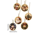 thumbnail image 3 of 6PCS Christmas Ornaments DIY Pearl Diamond Painting Kit, Rhinestone Art, Hemp Rope Included, Holiday Tree Decor, 6 Festive Designs, Pendant Style, 3 of 5