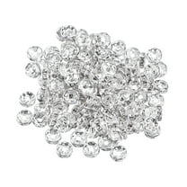 Tineasur Loose Spacer Beads Rhinestone Silver 100pcs