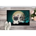 thumbnail image 2 of Carolines Treasures Halloween Scary French Bulldog Black White Door Mat Indoor Rug or Outdoor Welcome Mat 18x27 Doormat, 2 of 2
