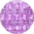 thumbnail image 1 of Ahgly Company Indoor Round Abstract Purple Modern Area Rugs, 8' Round, 1 of 4