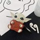 thumbnail image 2 of Funda de Silicona Compatible con Airpods 1 y 2 Funda Divertida de Dibujos Animados 3D [Diseño Yoda Alien] (Marrón), 2 of 4