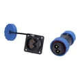 thumbnail image 3 of Waterproof Connector Square 4 Holes IP68 Aviation Power Socket 250V 45A for Cable Wire LP282 Pin, 3 of 10