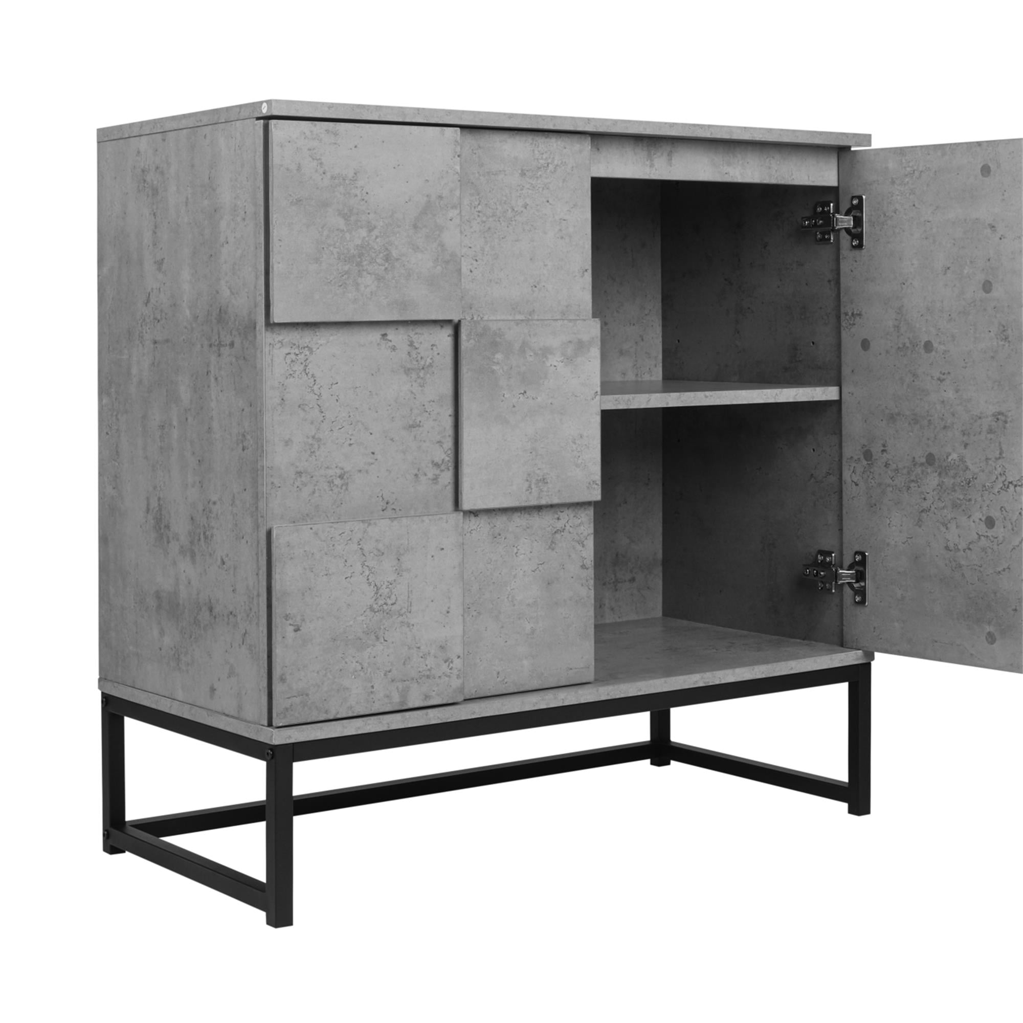 YYAo Modern Storage Cabinet, Free Standing Sideboard and Buffet Storage with Door for Bedroom Living Room, Bed Room, Grey YYAo Modern Storage Cabinet, Free Standing Sideboard and Buffet Storage with Door for Bedroom Living Room, Bed Room, Grey