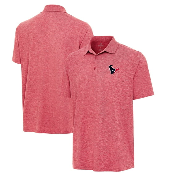 Men's Antigua Heather Red Houston Texans Par 3 Polo