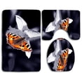 thumbnail image 1 of ABPHQTO Hermosa mariposa naranja Juego de alfombras de baño de 3 piezas Alfombra de baño Alfombra de contorno y tapa de inodoro ABPHQTO Cont-CHAPPLE-36793, 1 of 2