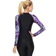thumbnail image 5 of Charmo Combinaison de Surf pour Femmes à Manches Longues Maillot de Bain une Pièce à Blocs de Couleur, 5 of 5