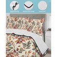 thumbnail image 4 of Fall Leaves Twin Size Down Alternative Comforter, Lightweight Comforter Quilt Bedding Set with Pillow Shams Farmhouse Beige Botanical Branch All Seasons Bed Comforter Duvet Insert 68"x86", 4 of 7