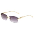 thumbnail image 4 of Gafas de sol cuadradas decorativas sin marco de color para hombres y mujeres, gafas de sol retro de metal, 4 of 5