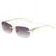 thumbnail image 1 of Gafas de sol cuadradas decorativas sin marco de color para hombres y mujeres, gafas de sol retro de metal, 1 of 5