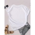 thumbnail image 3 of Grandma And Grandson Print Crew Neck T-shirt, Casual Short Sleeve Top For Spring & Summer, Women's Clothing, 3 of 8