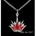 thumbnail image 1 of RBI Necklace Lotus Flower Tattoo Style Tashi Made of Sterling Silver, 1 of 1