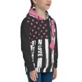 thumbnail image 3 of Kdxio Ribbon Breast Cancer Awareness Pattern Boys Athletic Unisex Boys Girls Hoodie with Pocket Sweatshirts-Large, 3 of 6