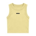 thumbnail image 3 of Tsesme Summer Sleeveless T-Shirt for Girls, Round Neck Slim Fits Crop Tank Tops, Summer Breathable Comfy Tanks 2-14 Year, 3 of 9