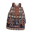 thumbnail image 3 of Mochila con estampado étnico para mujer, ligera, con cierre de cordón, moderna, de tela Oxford. Estilo D, 3 of 9