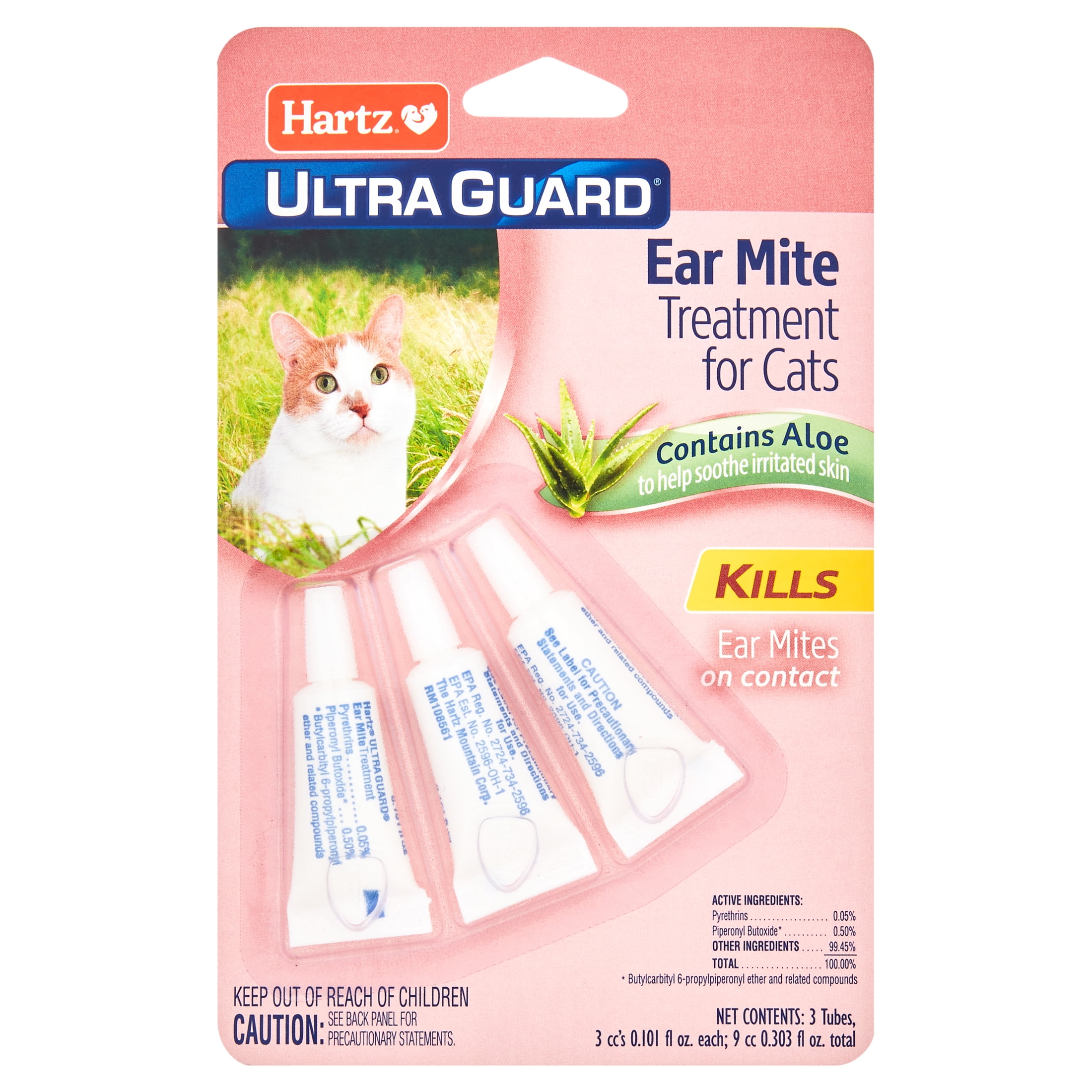 (2 pack) Hartz UltraGuard Ear Mite Treatment for Cats, 0.101oz