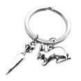 thumbnail image 1 of 1pc Fashion Alloy Key Holder Carrot Rabbit Bag Key Chain Adorable Key Ring, 1 of 7