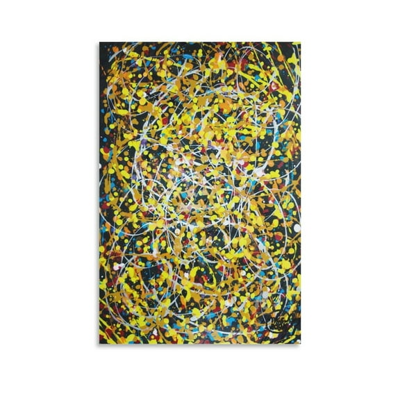Jackson Pollock Canvas Wall Art Abstract Paintings Art Poster (4) Posters Wall Art Painting Canvas Gift Living Room Prints Bedroom Decor Poster Artworks 20x30inch(50x75cm)