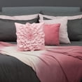 thumbnail image 2 of JWH 3D Soft Touch Flower Decorative Pillow Case Removable Cover for Living Room Bedroom Decor 18x18inch Pink, 2 of 9