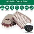 thumbnail image 3 of iMounTEK 2PCS 6001 Respirator Filter Organic Vapor Filter Protect Against Organic Vapors, Dust, Acid Gases, Formaldehyde for 6200/7501/7502/6502/6800, 3 of 7