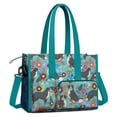 thumbnail image 2 of Teacher Tote Bag,Bernese Mountain and Flower Teacher Utility Tote Bag,Large Work Tote Bags for Women with Multiple Pockets,Top Zipper Closure,13.8x10.6x6.7 Inch, 2 of 5