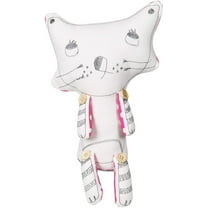 Pavilion Gift Company Stitched & Stuffed Animal Toy, Chloe The Cat/Pink