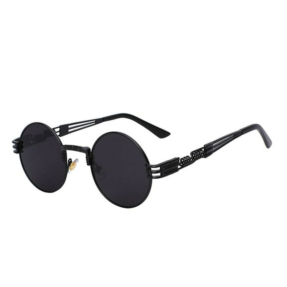 Steampunk Sunglasses / Black Frame / Smoke Lens 003