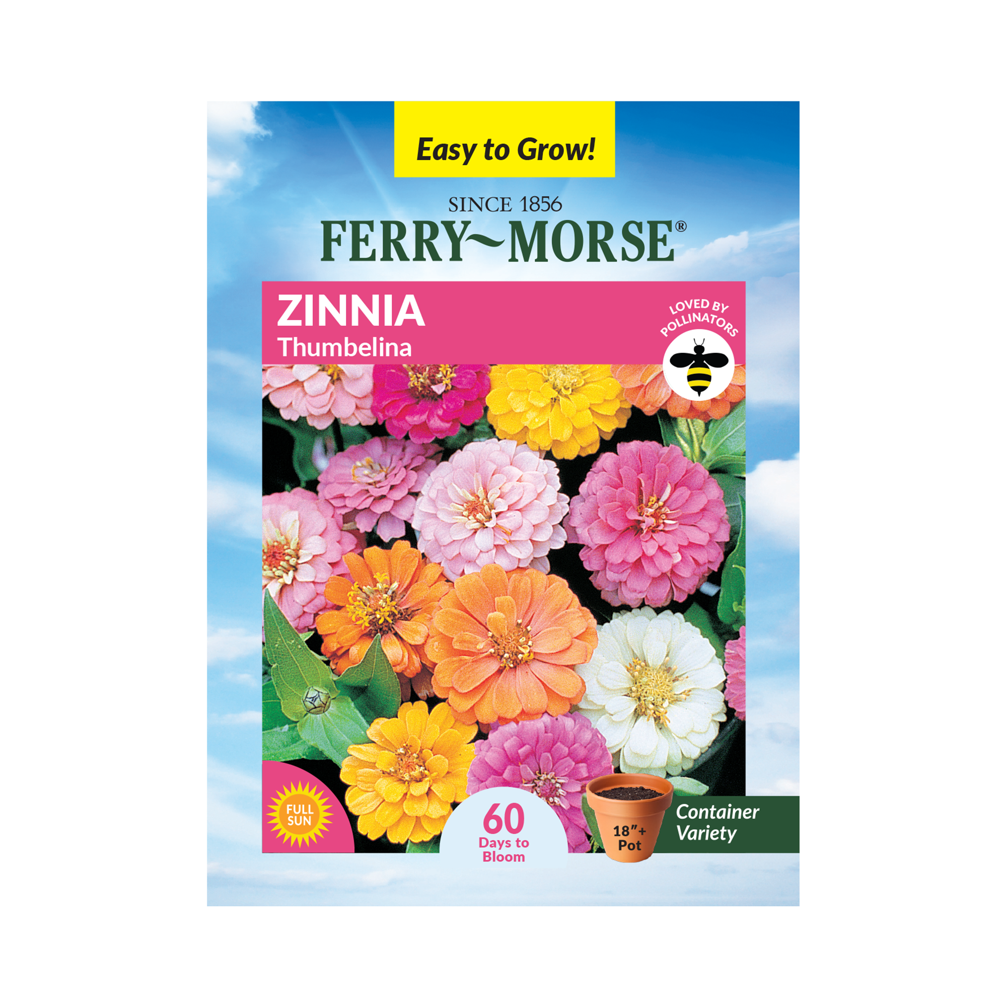 Ferry-Morse 400MG Zinnia State Fair Mixed Colors Annual