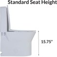 thumbnail image 1 of WinZo Small 23 inch One Piece Toilet with 10 inch Rough-in Compact For Compact Short Bathroom,White with Golden Button, 1 of 6