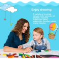 thumbnail image 3 of Wiher Drawing Set Kit, Portable Painting & Drawing Art Kit for Kids With Oil Pastels, Crayons, Colored Pencils, Watercolor Pens Art Set for Girls, Boys, Teens -Birthday, Christmas Gift(Black), 3 of 7