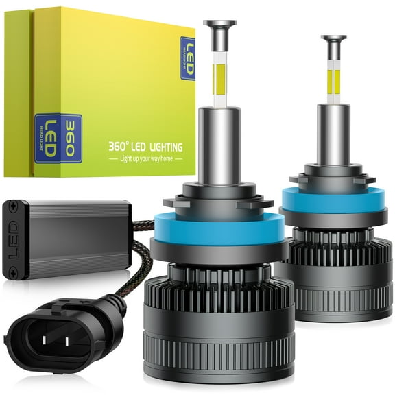 SPBTAR RD10 LED Headlight Bulbs, 2 Pcs LED Head Light 9005/HB3 H11/H8/H9 110W Bulbs, 360° Full IIlumination 6500K 22000LM IP68 LED Headlight Bulbs