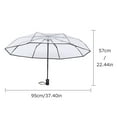 thumbnail image 4 of 1pc Parapluie Transparent Pliant Triple Entièrement Automatique Parapluie Extérieur, 4 of 9