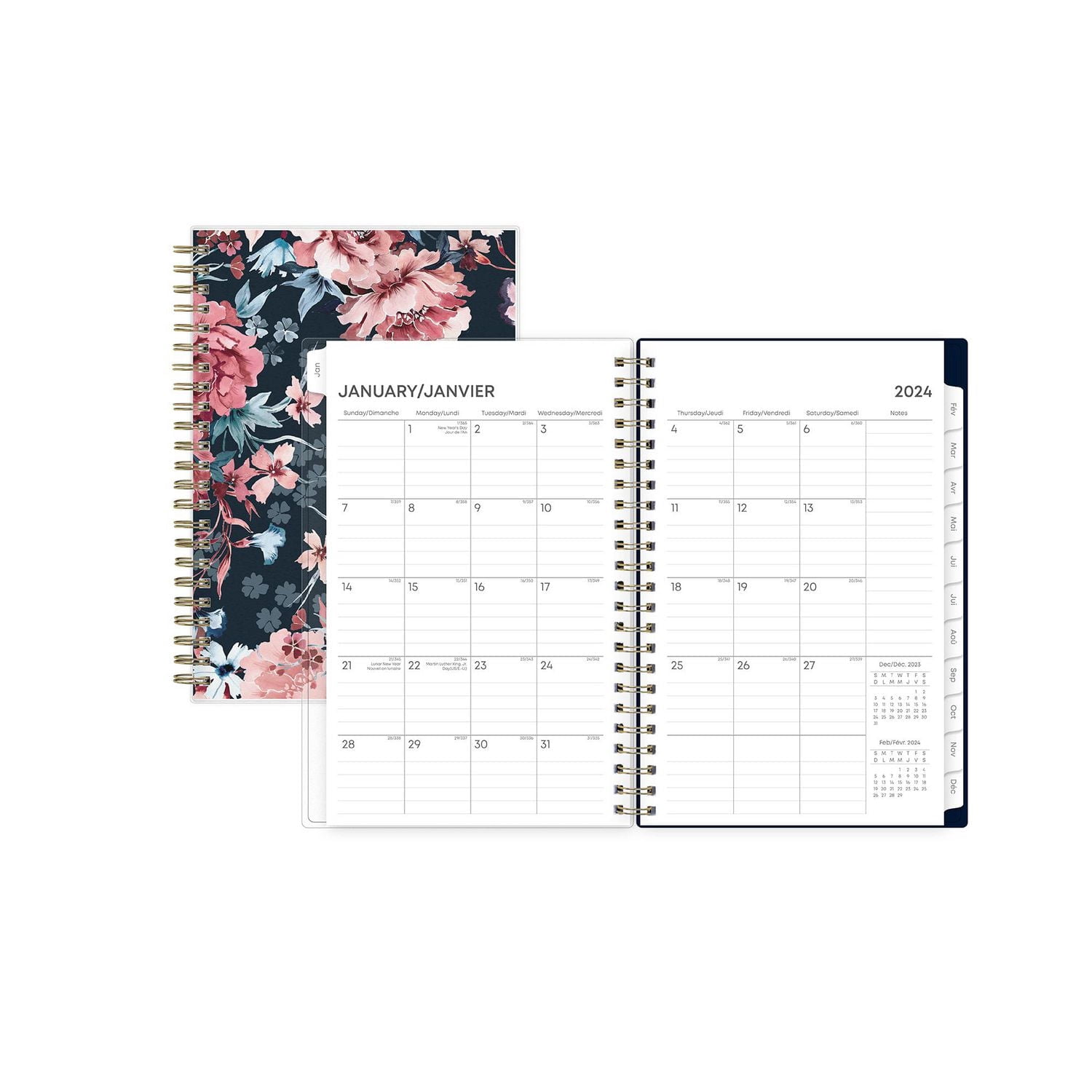 2024 Weekly Monthly Planner, 5x8, Blue Sky, Tiana
