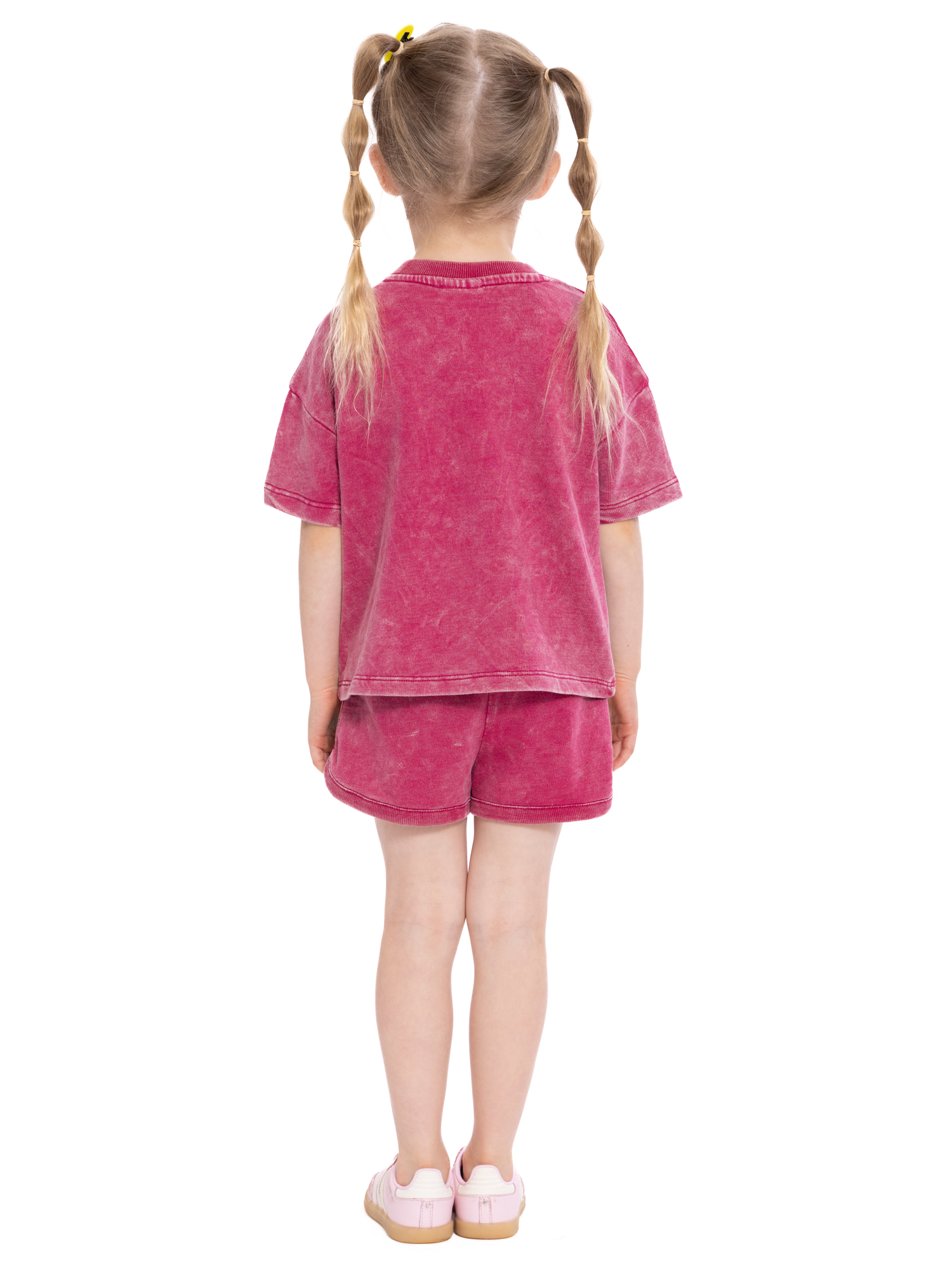 Bluey Toddler Girls Washed Crewneck Graphic Top and Shorts Set, 2-Piece, Sizes 12M-5T