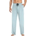thumbnail image 4 of FREEAMG Grey Checkered Gingham Men's Pajama Pants Sleepwear Lounge Pajama Bottoms, 4 of 7