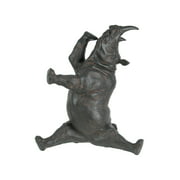 Awesome Grey Rhinoceros Yoga Splits Pose Tabletop Statue 9.5 Inches High