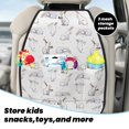 thumbnail image 5 of Naloa Rabbit Eating 2Pcs Anti-Kick Back Seat Cover Kick Mat, Car Seat Protector with 3 Storage Pockets, 5 of 8