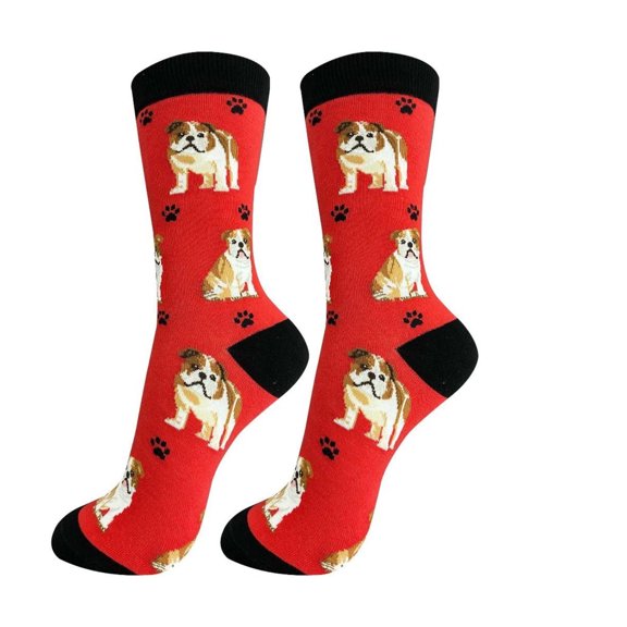 Happy Tails Bulldog Dog Lover Socks - One Size Fits Most