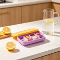 thumbnail image 5 of Mini 8-Cavity Ice Cube Tray with Lid - Easy Press Ice Maker for Homemade Ice - Perfect for Cocktails, Drinks & Easy Storage in Freezers - Compact Design for Daily Use Purple, 5 of 6