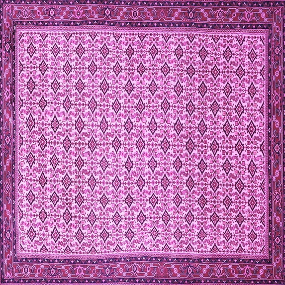 Ahgly Company Indoor Square Persian Purple Traditional Area Rugs, 3' Square